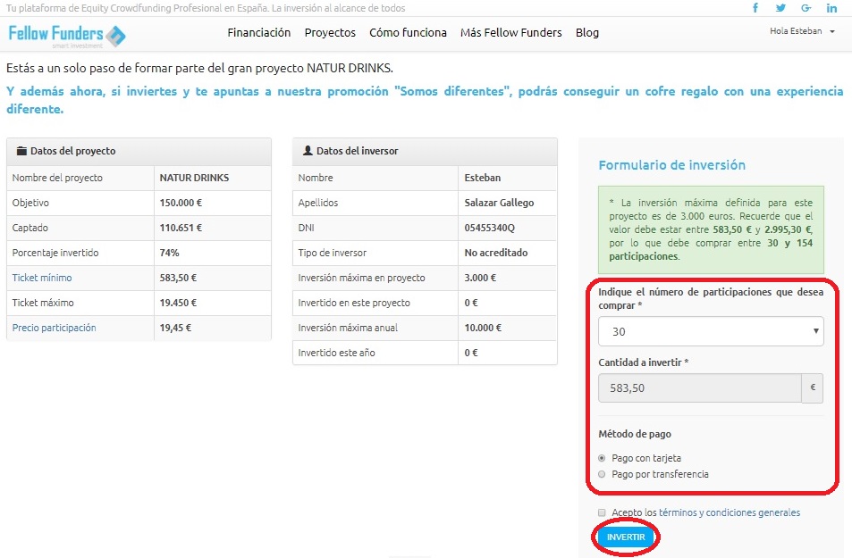 Campos de 'invertir en este proyecto'