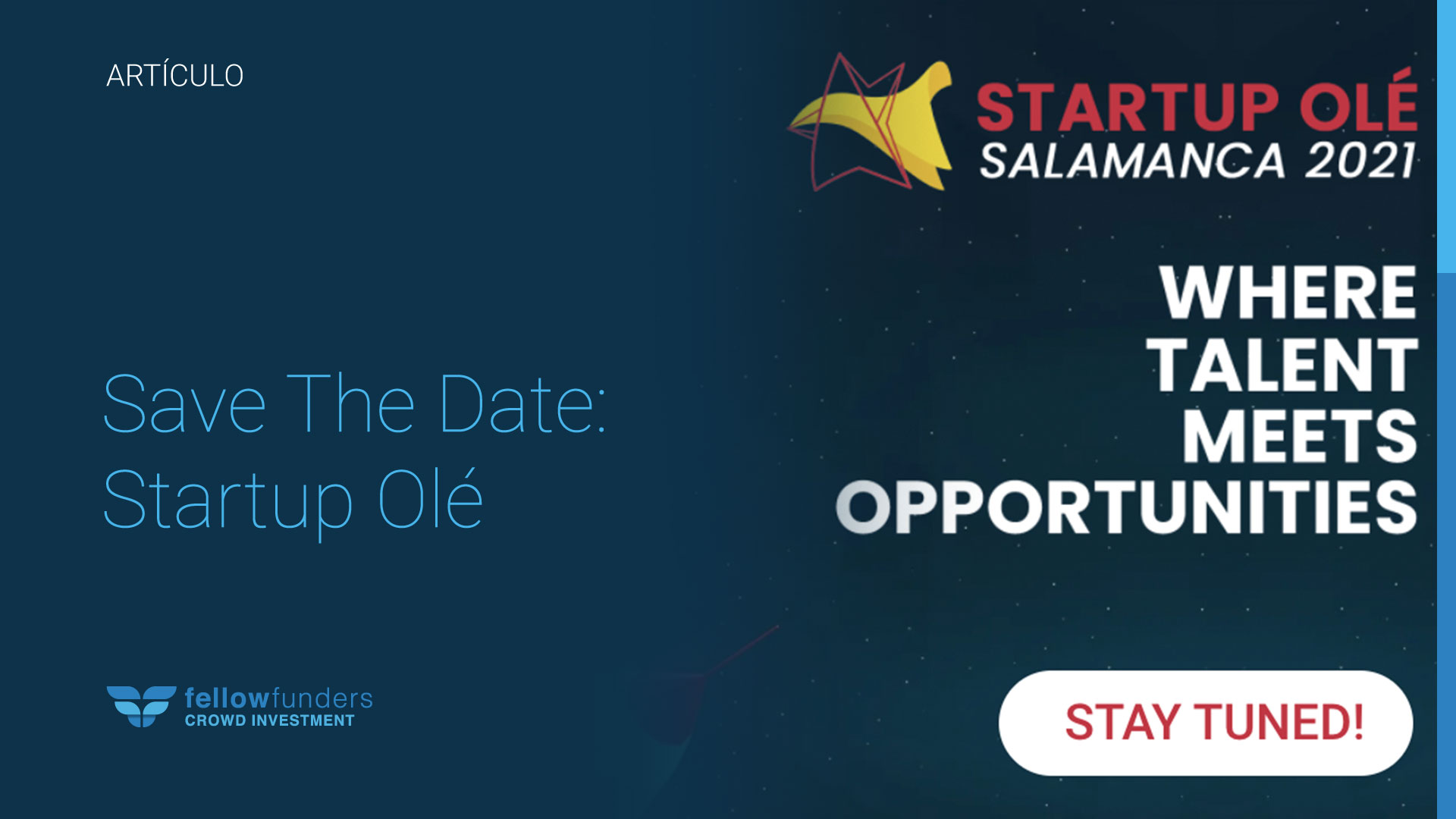 Save the date: Startup Olé